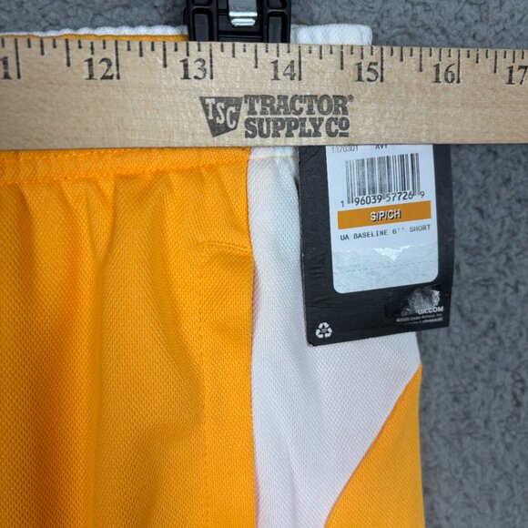 Under Armour Womens Standard Baseline 6" Basketball Short Orange/White Small NWT - Picture 9 of 12